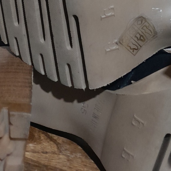 Luca Grossi Designer Black Suede High Heel Platform Loafers 35 (US sz 5) - Picture 6 of 10